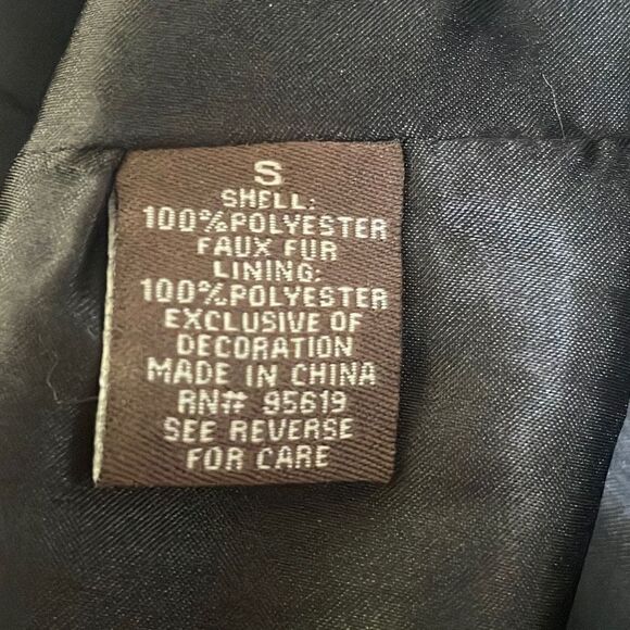 Fever NEW Faux Fur Vest S Black - Picture 5 of 8